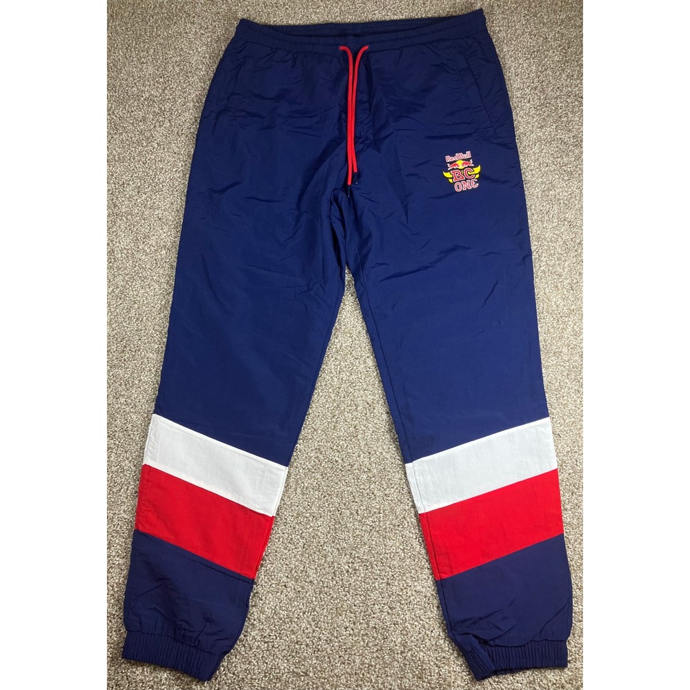 Red Bull BC One AlphaTauri Mens XL Navy Blue Colorblock Nylon Track Pants